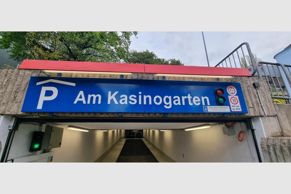 Parkhaus Kasinogarten in Wuppertal seit Ende August digital in Betrieb